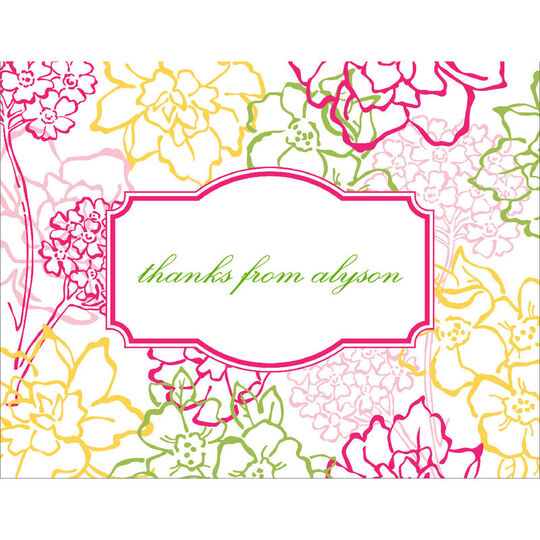 Chelsea Floral Pink Folded Note Cards